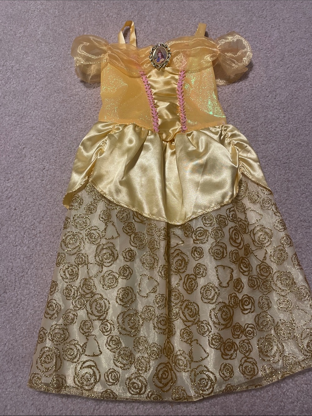 Disney Yellow Glitter Belle Princess Costume